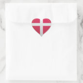 Denemarken liefde vlag trots hart sticker (Tas)