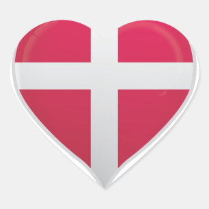 Denemarken liefde vlag trots hart sticker