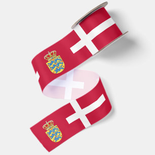 Denemarken lint, embleem, patriottisch, Deense vla Satijnen Lint