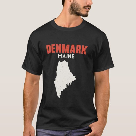 Denemarken Maine USA State America Travel Mainer T-shirt (Voorkant)