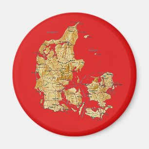 Denemarken Map Magnet