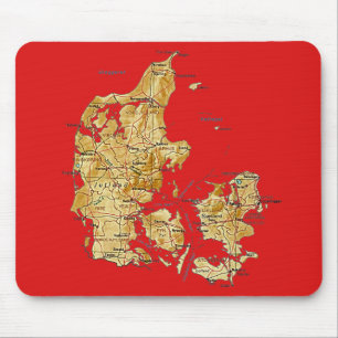 Denemarken Map Mousepad Muismat