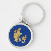 Denemarken Map Sleutelhanger (Voorkant)