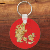 Denemarken Map Sleutelhanger (Voorkant)