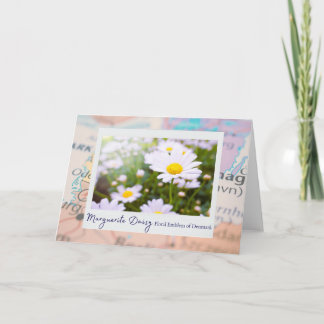 Denemarken Marguerite Daisy Floral Emblem op kaart