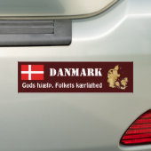 Denemarken Markering + Kaart Bumpersticker (Op auto)