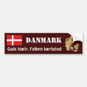 Denemarken Markering + Kaart Bumpersticker (Voorkant)