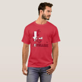 Denemarken Markering op kaart T-shirt (Voorkant volledig)