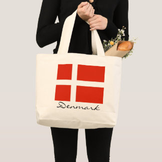 Denemarken met Dannebrog Grote Tote Bag