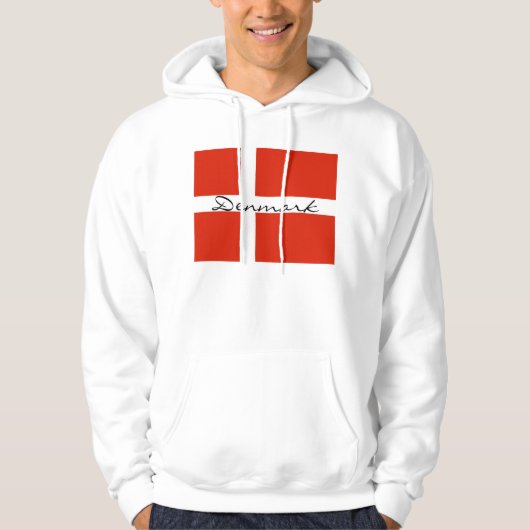 Denemarken met Dannebrog Hoodie (Voorkant)