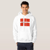Denemarken met Dannebrog Hoodie (Voorkant volledig)