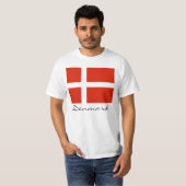 Denemarken met Dannebrog T-shirt (Voorkant volledig)