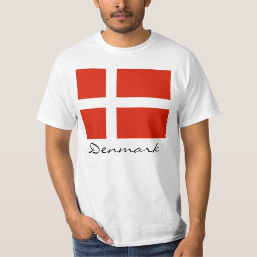 Denemarken met Dannebrog T-shirt (Voorkant)