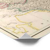 Denemarken met inzetkaart van IJsland Poster (Hoek)