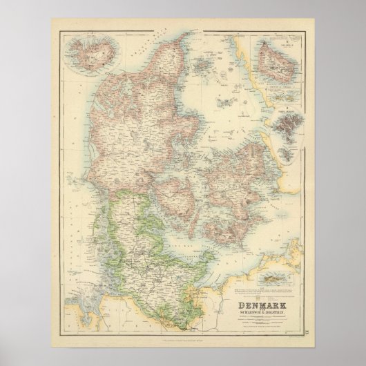 Denemarken met Sleeswijk en Holstein Poster (Voorkant)