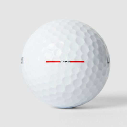Denemarken minimalistische vlag golfballen (Voorkant)