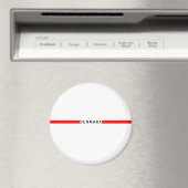 Denemarken minimalistische vlag magneet (Insitu (Vaatwasser))