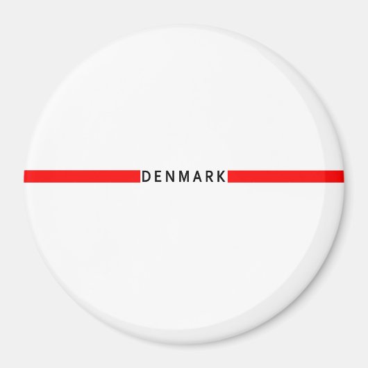 Denemarken minimalistische vlag magneet (Voorkant)