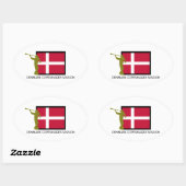 DENEMARKEN MISSIE KOPENHAGEN LDS CTR OVALE STICKER (Vel)