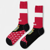 Denemarken, mode, Deense vlag, patriottisch Sokken (Links)