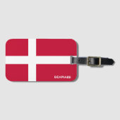 Denemarken Nationaal Vlaggepatriottisch Bagagelabel (Voorkant (horizontaal))