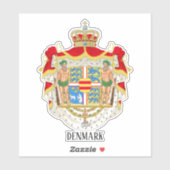 Denemarken nationaal wapenschild patriottisch sticker (Vel)