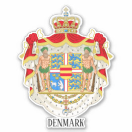 Denemarken nationaal wapenschild patriottisch sticker