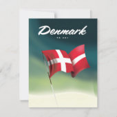 Denemarken "Om te skiën" Reisposter (Voorkant)