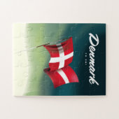 Denemarken "Om te skiën" Reisposter Legpuzzel (Horizontaal)