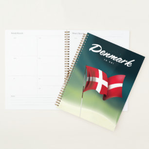 Denemarken "Om te skiën" Reisposter Planner