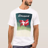 Denemarken "Om te skiën" Reisposter T-shirt (Voorkant)