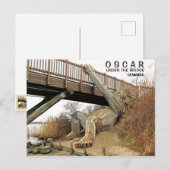 Denemarken, Oscar onder het Brug Briefkaart. Briefkaart (Voorkant / Achterkant)