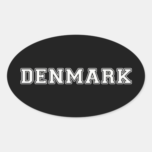 Denemarken Ovale Sticker (Voorkant)