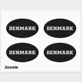 Denemarken Ovale Sticker (Vel)