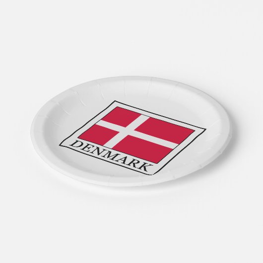 Denemarken Papieren Bordje (Gekanteld)
