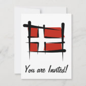 Denemarken-penseelvlag Kaart (Voorkant)