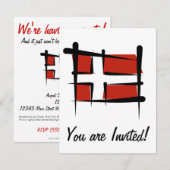 Denemarken-penseelvlag Kaart (Voorkant / Achterkant)