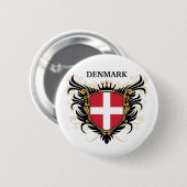 Denemarken [personaliseren] ronde button 5,7 cm (Voorkant /achterkant)