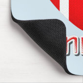 Denemarken Pop Art Heart Flag Muismat (Hoek)