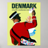 Denemarken, postbode met een brief van de Verenigd Poster (Voorkant)