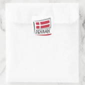 Denemarken Pride X Vlag Vierkante Sticker (Tas)