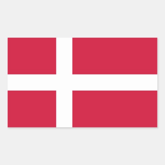 DENEMARKEN RECHTHOEKIGE STICKER (Voorkant)
