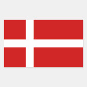 Denemarken Rechthoekige Sticker (Voorkant)