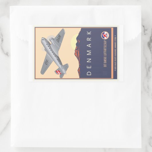 Denemarken Rechthoekige Sticker (Tas)