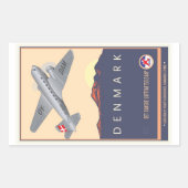 Denemarken Rechthoekige Sticker (Voorkant)