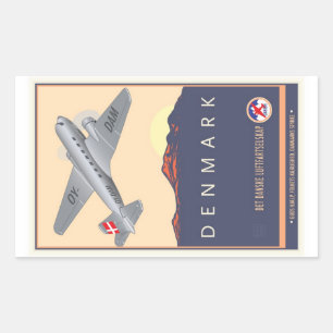 Denemarken Rechthoekige Sticker