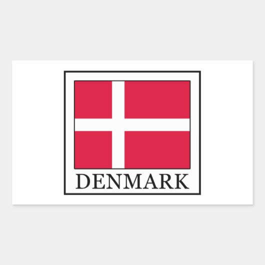 Denemarken Rechthoekige Sticker (Voorkant)