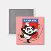 Denemarken Rhythmic Gymnastics Panda Magneet (Voorkant / Achterkant)