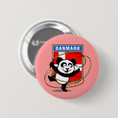 Denemarken Rhythmic Gymnastics Panda Ronde Button 5,7 Cm (Voorkant /achterkant)
