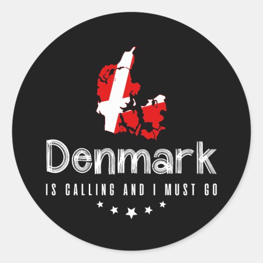 Denemarken roept op en ik moet wat scherper zijn ronde sticker (Voorkant)